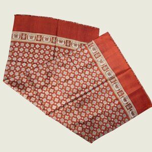 Vintage St Michael Red & Beige Scarf